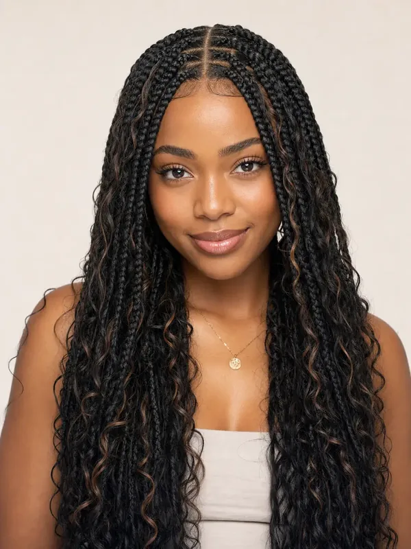 Boho Knotless Braids