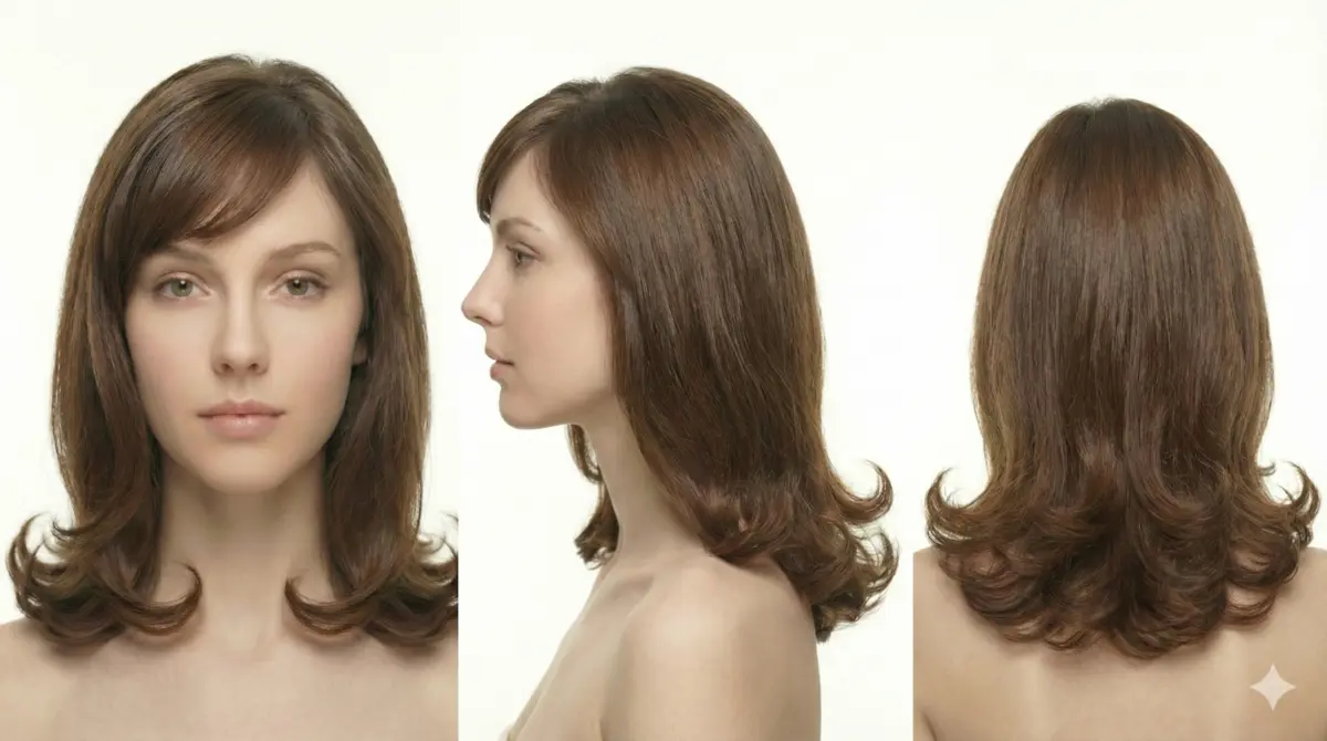 Flipped Ends - Front, side and back view