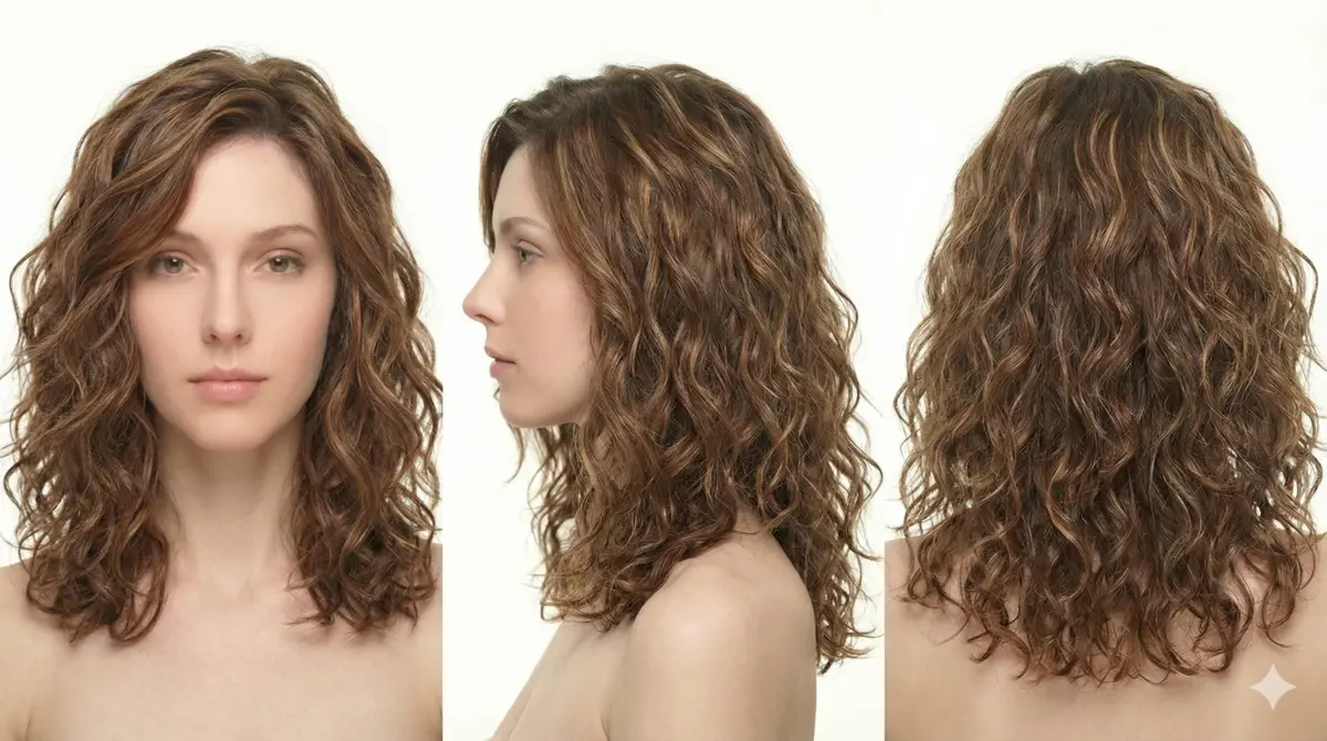 French Waves - Front, side and back view