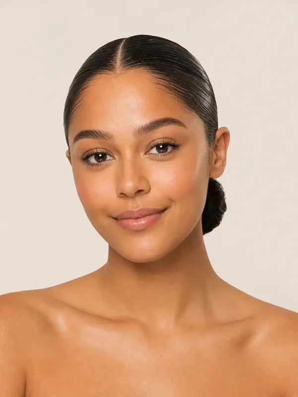 Slicked-Back Low Bun